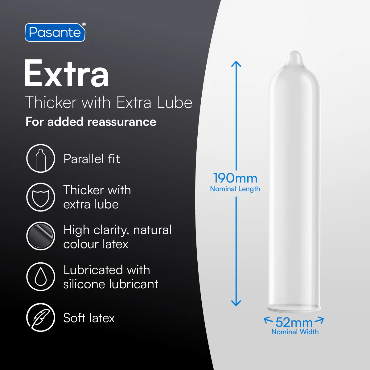 Pasante Extra Condoms 12 Pack - Image 3